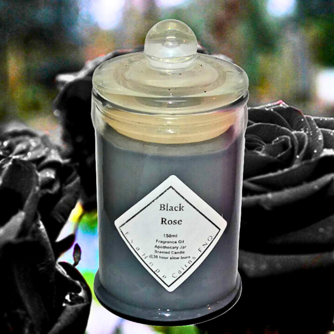 BLACK ROSE -150ml Soy Wax Candle.