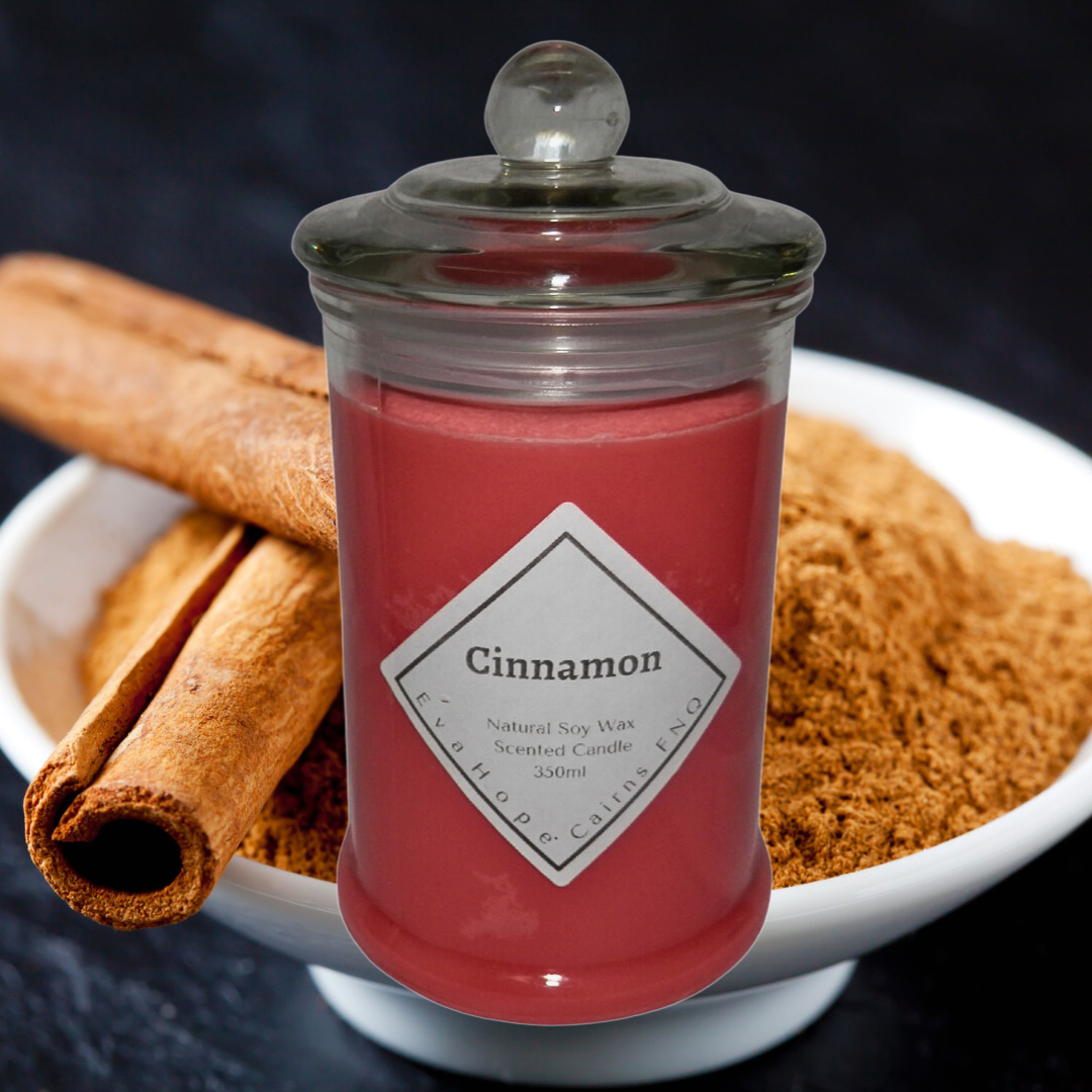 CINNAMON - Scented Soy Wax Candle 350ml. "CLEARANCE SALE"   $16.00