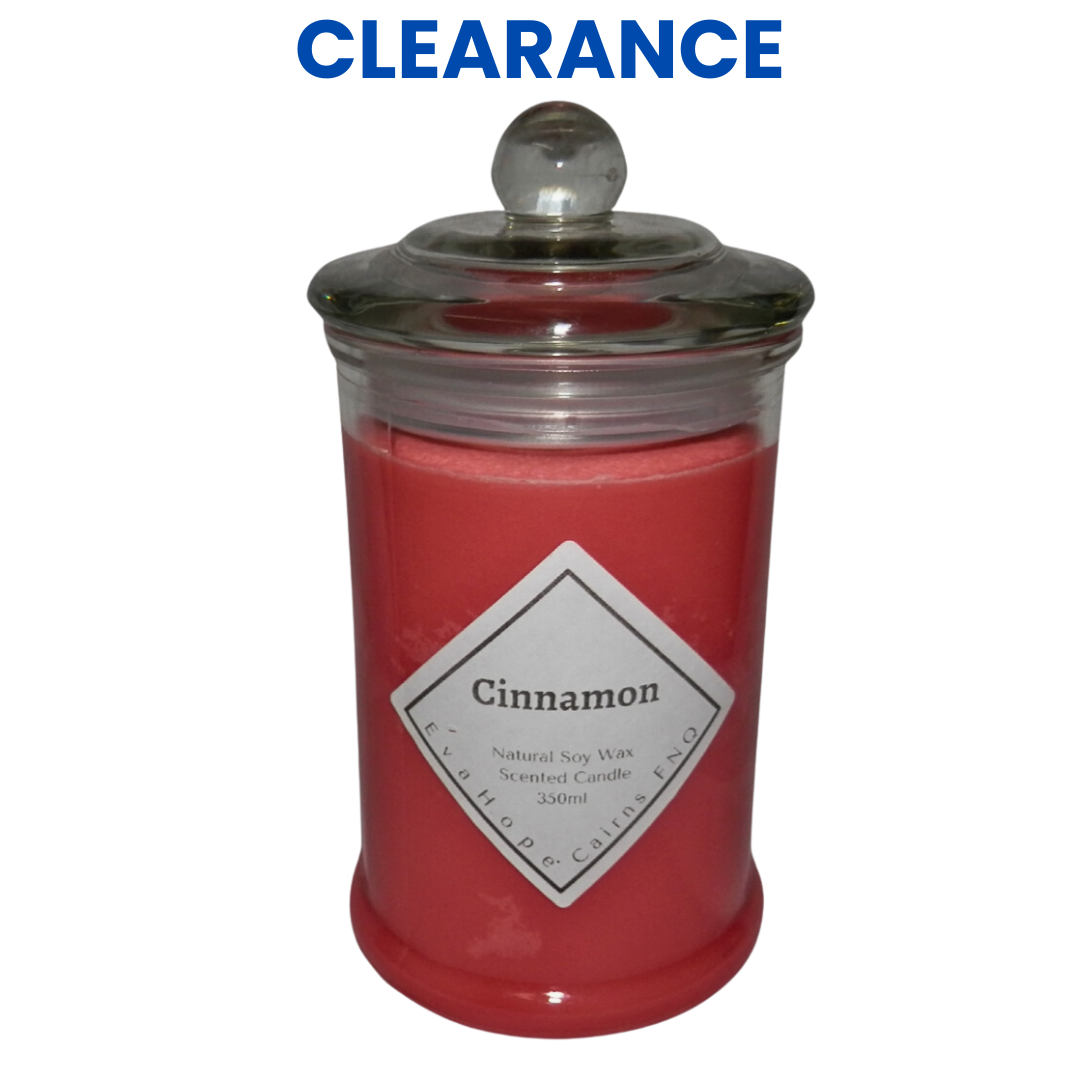 CINNAMON - Scented Soy Wax Candle 350ml. "CLEARANCE SALE"   $16.00