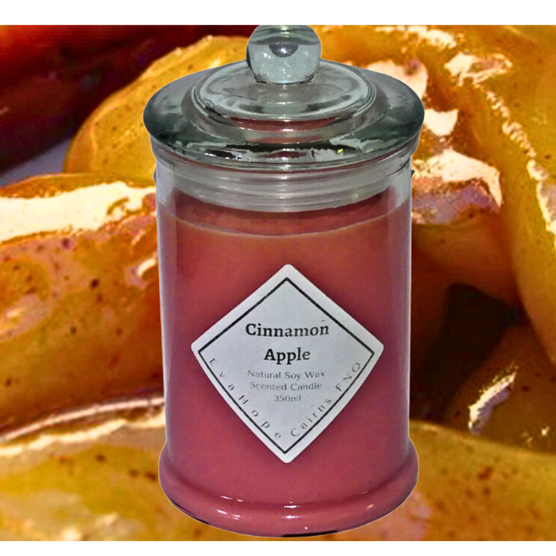 CINNAMON APPLE - Scented Soy Wax Candle 350ml