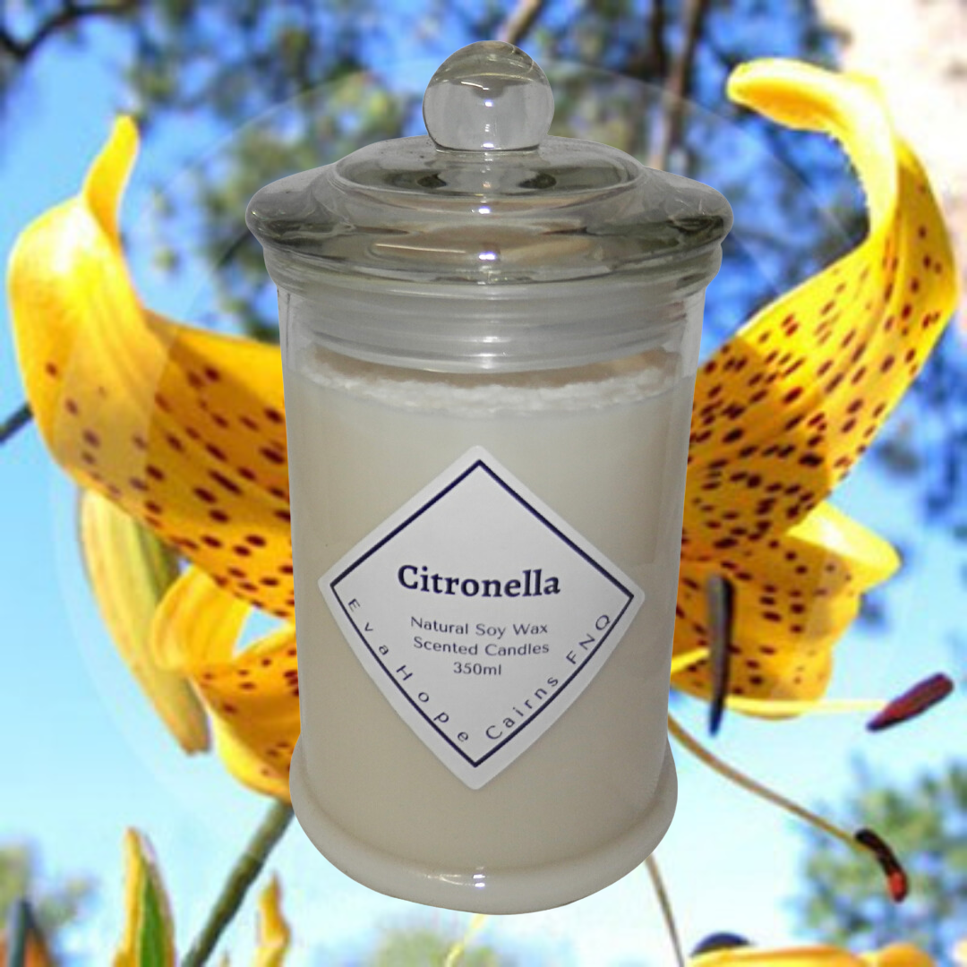 CITRONELLA - Scented Soy Wax Candle. 350ml. "CLEARANCE SALE"   $16.00