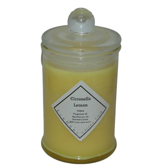 Citronella Lemon 120gm Fully Scented, Natural Soy Wax. @30 Hr slow burn