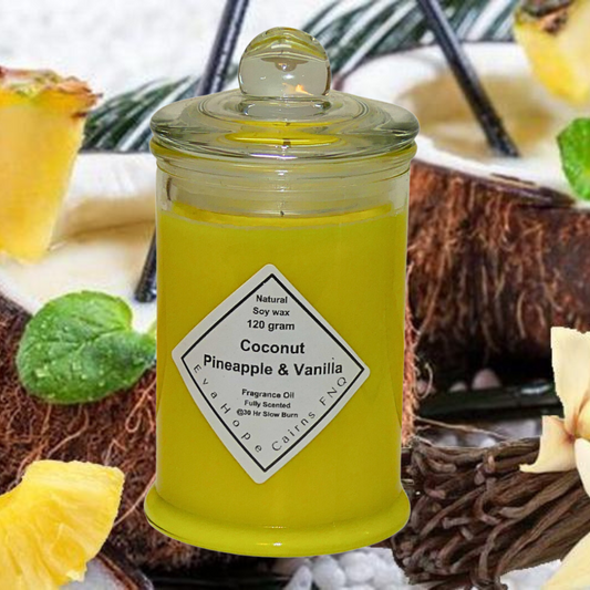 COCONUT PINEAPPLE & VANILLA - Scented Soy Wax. 150ml