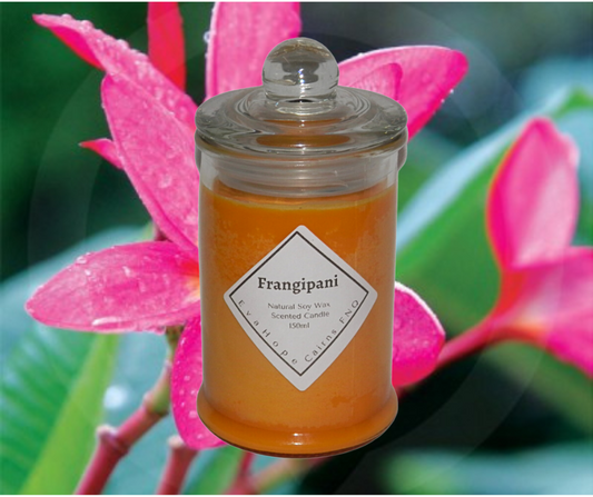 Frangipani 150ml Apothecary Jar Candle. @ 30 Hr slow burn