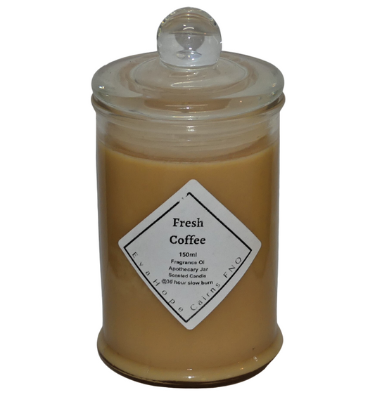 Fresh Coffee 150ml Fully Scented, Natural Soy Wax. Hand Poured