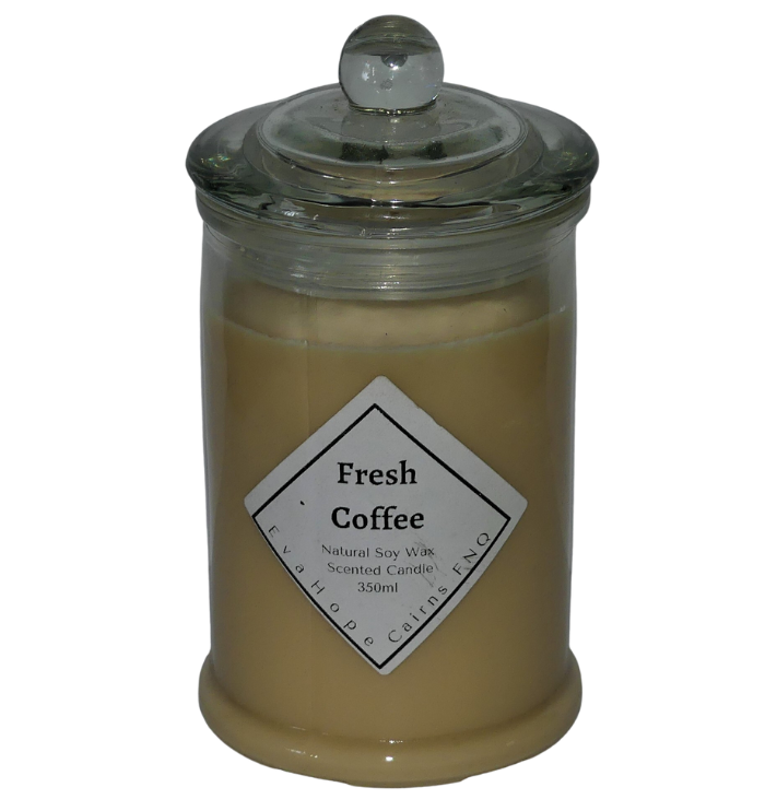 Fresh Coffee 350ml Fully Scented, Natural Soy Wax @ 65hr Slow burn