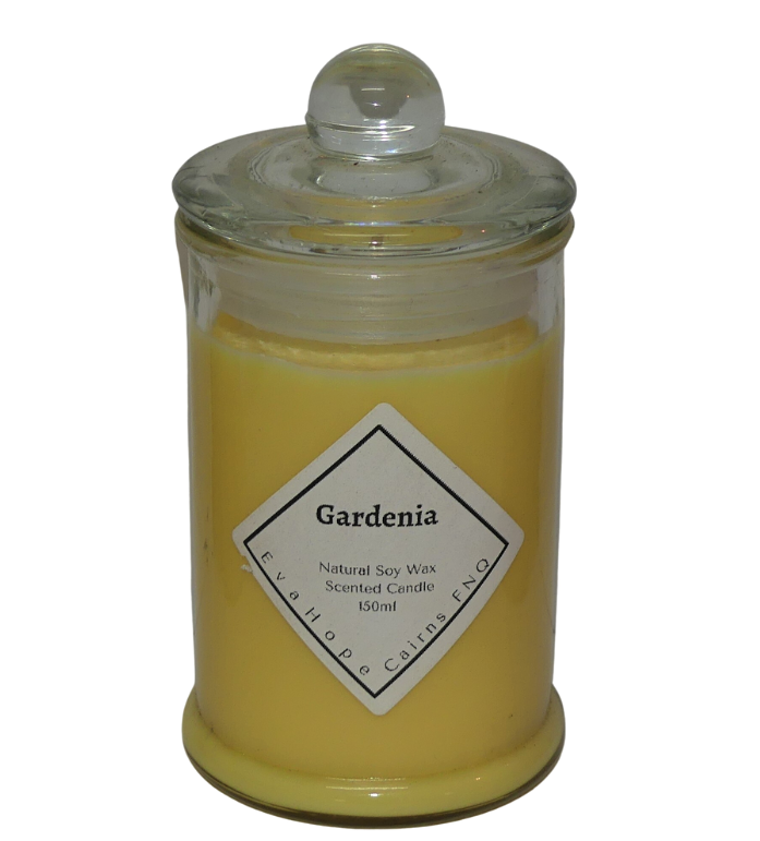 Gardenia 150gm Fully Scented, Natural Soy Wax @ 30hr slow burn