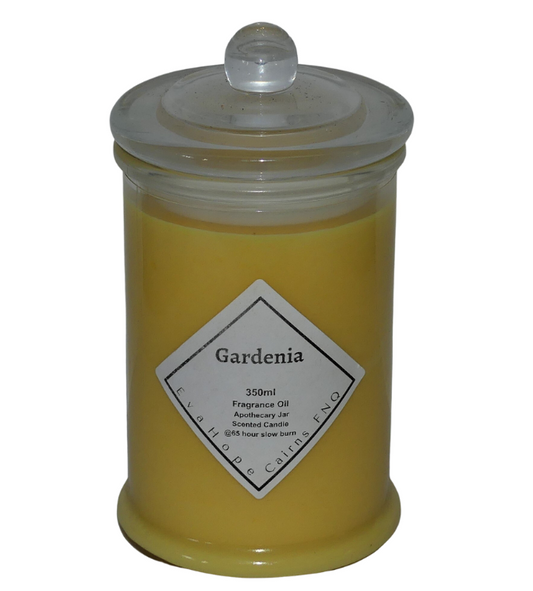 Gardenia 350ml Fully Scented, Natural Soy Wax @ 65hr Slow Burn