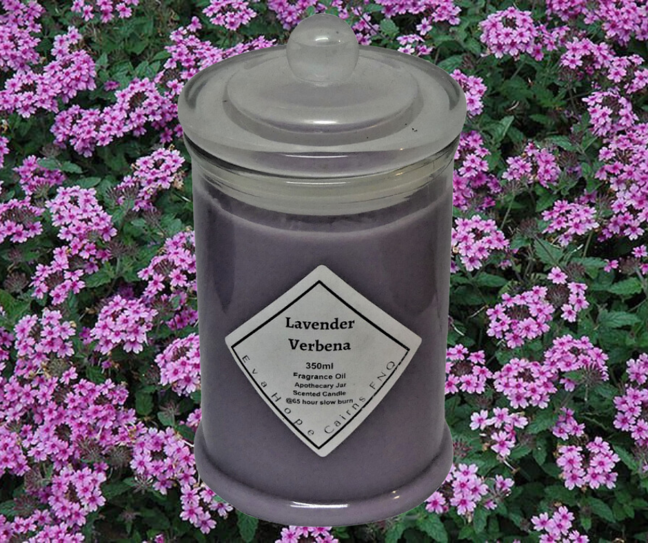 Lavender Verbena 350ml Fully Scented Natural Soy Wax @ 65hr slow burn