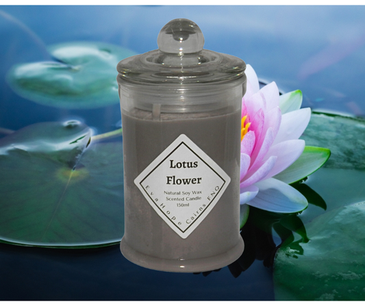 Lotus Flower 150ml Apothecary Jar.