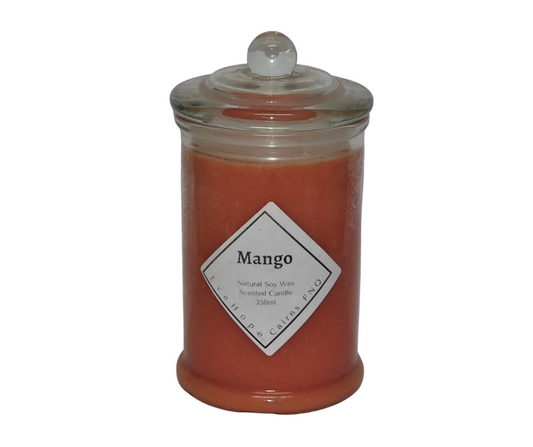 Mango -  350ml Natural Soy Wax Candle. @65hr slow burn