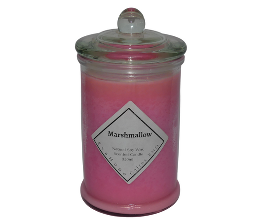 Marshmallow 350ml Apothecary Jar Candle. @ 65 hr slow burn