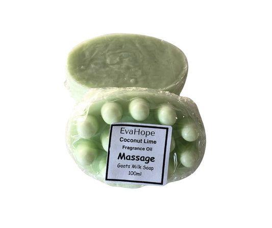 Goats Milk Massage Soap Bars (100ml) Coconut Lime