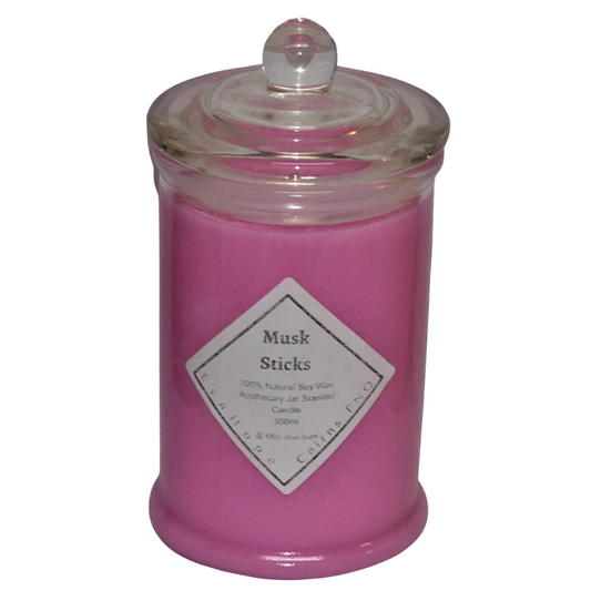 Musk Sticks 350ml Fully Scented, Natural Soy Wax. @ 65 hr slow burn