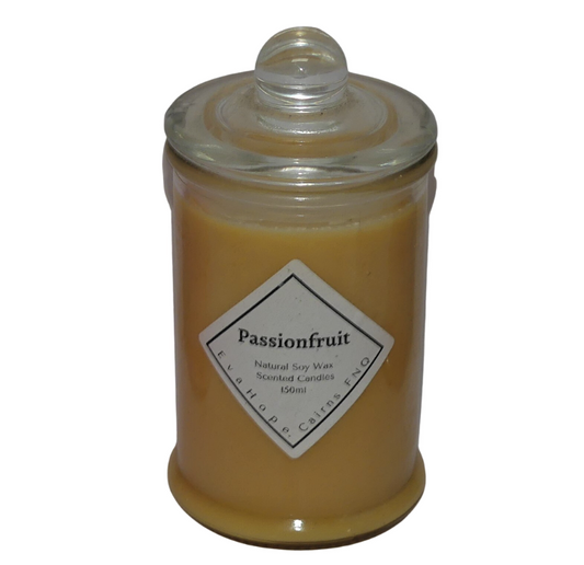 Passionfruit 150ml Fully Scented, Natural Soy Wax. @ 30 hr slow burn