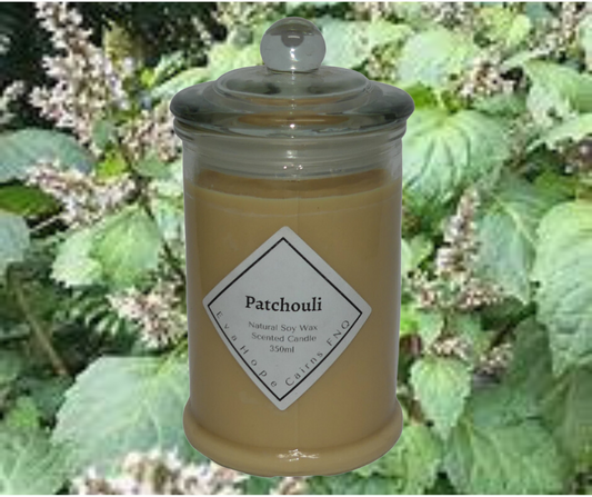 Patchouli 350ml Apothecary Jar Candle. @ 65 hr slow burn