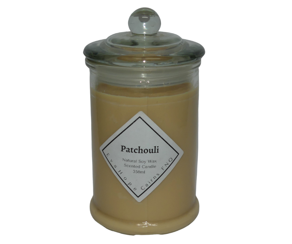 Patchouli 350ml Apothecary Jar Candle. @ 65 hr slow burn