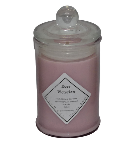 Rose Victorian 150ml Fully Scented, Natural Soy Wax. @ 30 hr slow burn