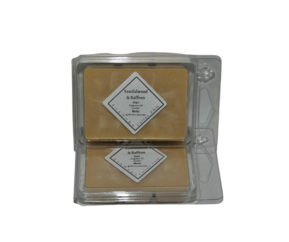 Sandalwood & Saffron -  80gm Natural Soy Wax Melts