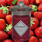 Strawberry  350ml, Natural Soy Wax. Apothecary Jar Candle @65hr slow burn