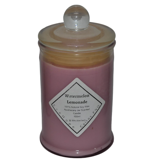 Watermelon Lemonade 150ml Fully Scented, Natural Soy Wax. @ 30 hr slow burn